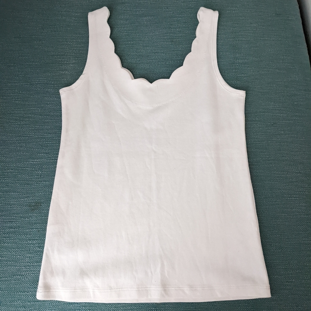 J Crew white tank top xxs